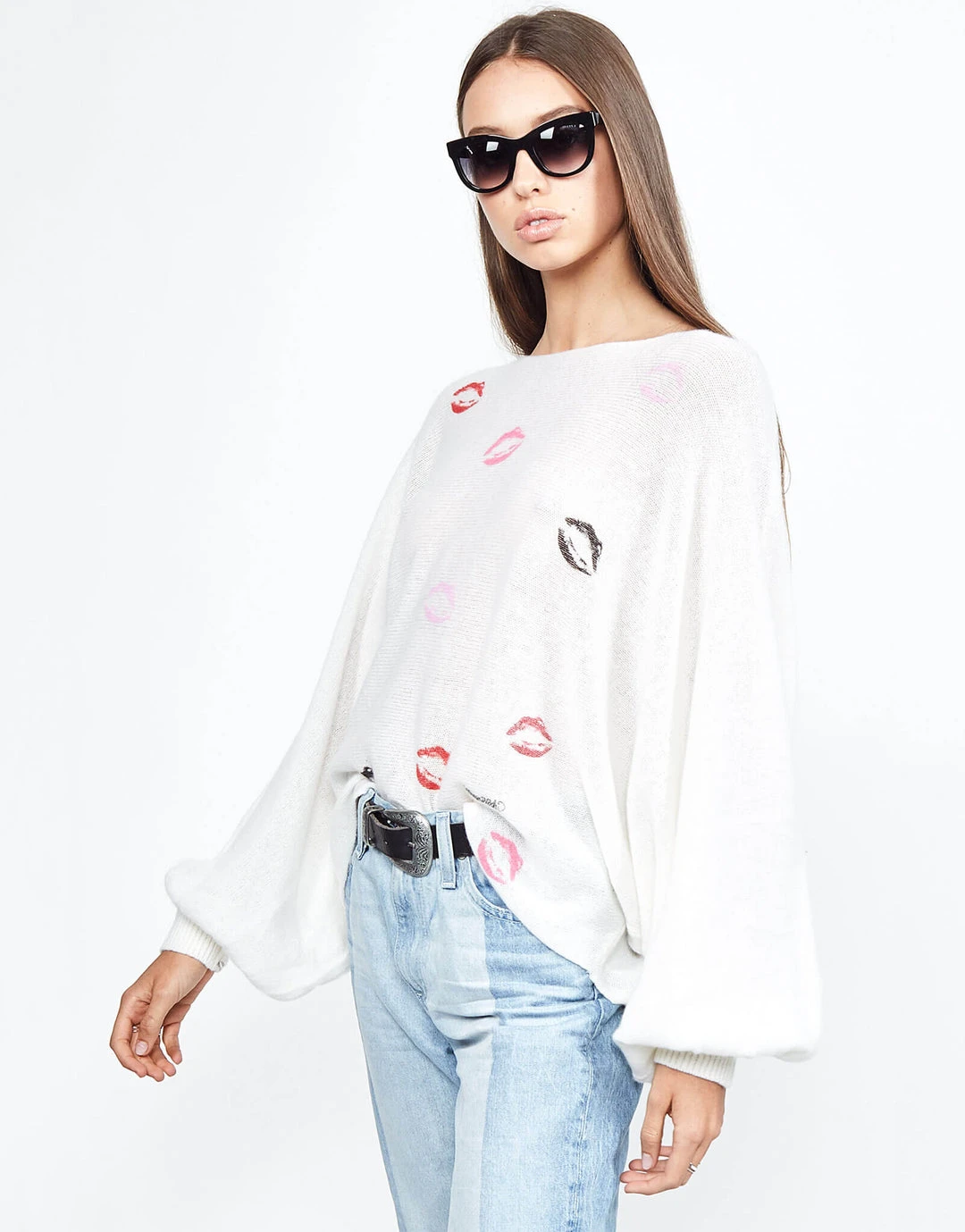 Lauren Moshi Sash Watercolor Lips Long Sleeve