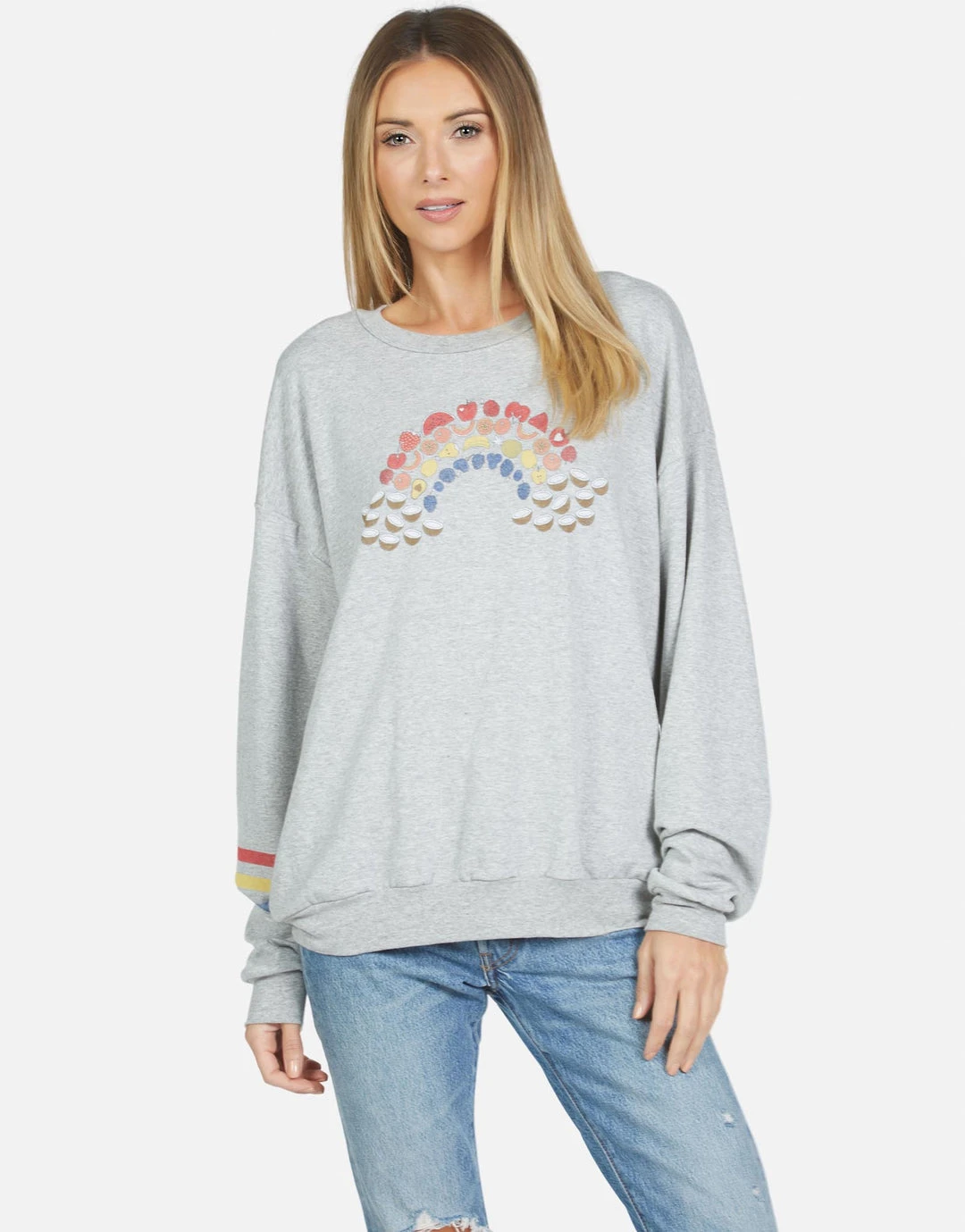 Lauren Moshi Long Sleeve Babbs Fruit Rainbow