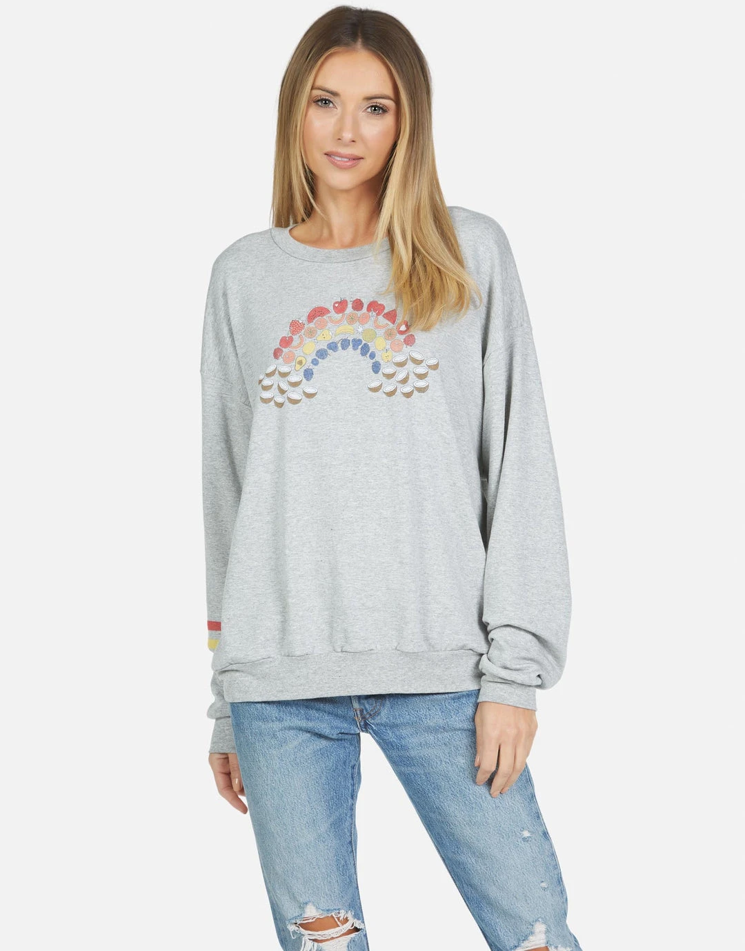 Lauren Moshi Long Sleeve Babbs Fruit Rainbow