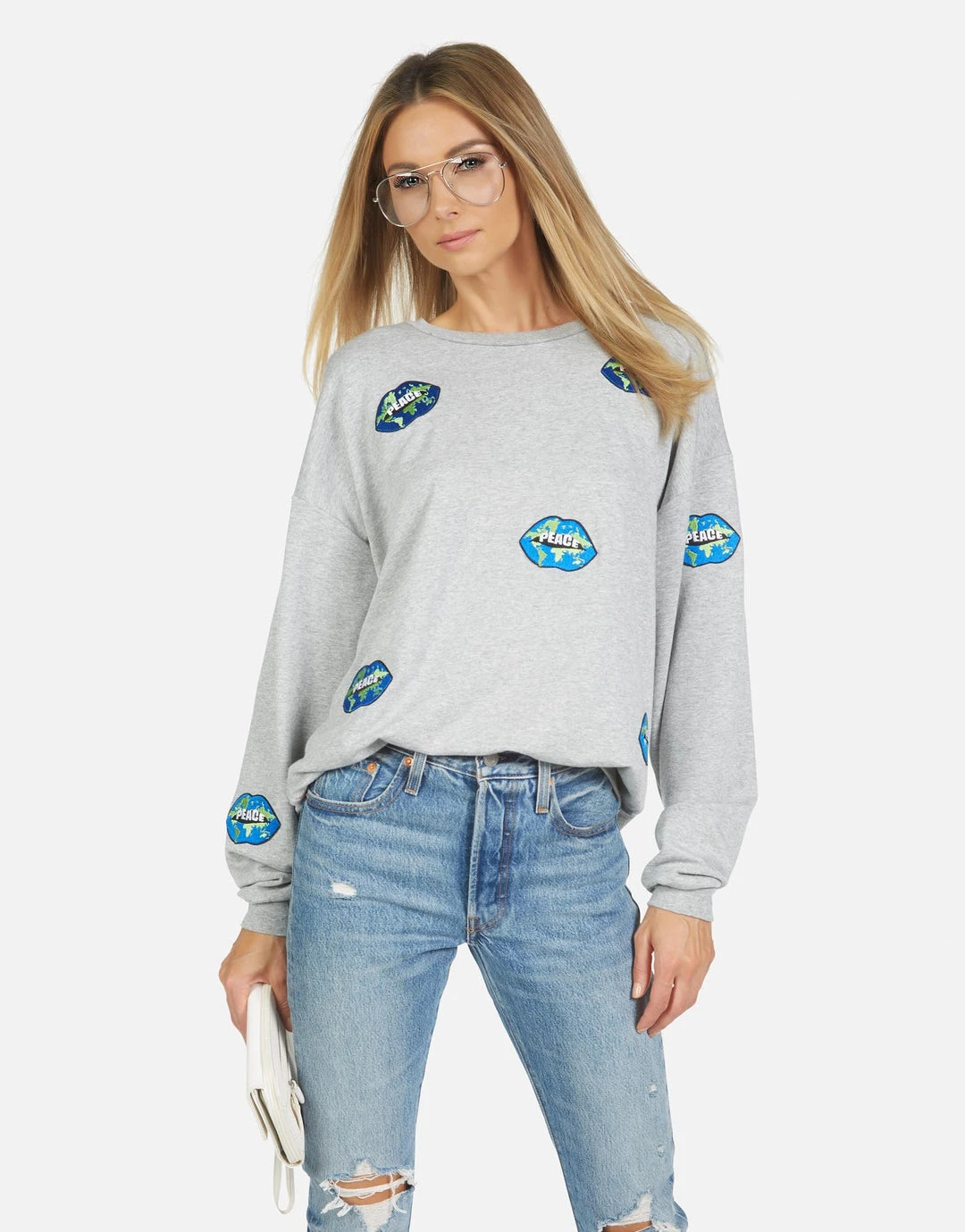 Lauren Moshi Babbs World Peace Lips Long Sleeve