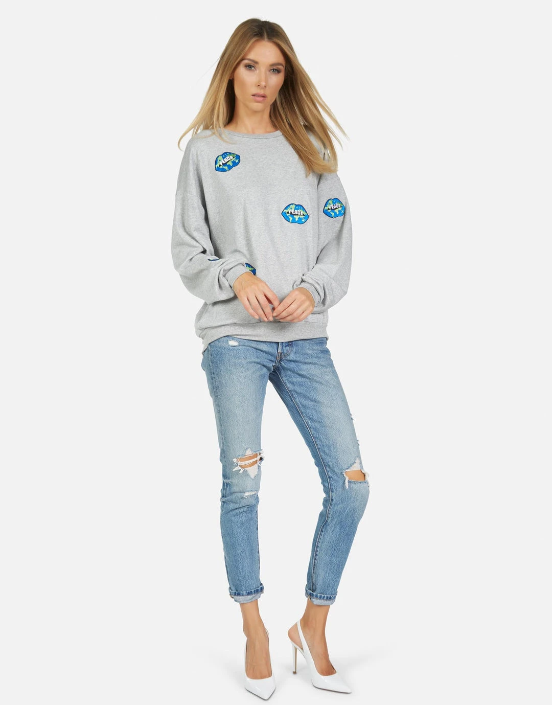 Lauren Moshi Babbs World Peace Lips Long Sleeve