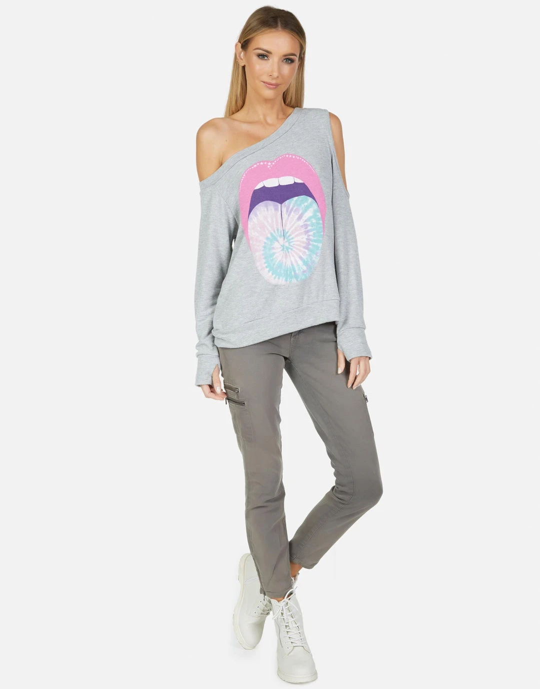 Lauren Moshi X Trinidy X Tie Dye Tongue Long Sleeve