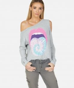 Lauren Moshi X Trinidy X Tie Dye Tongue Long Sleeve