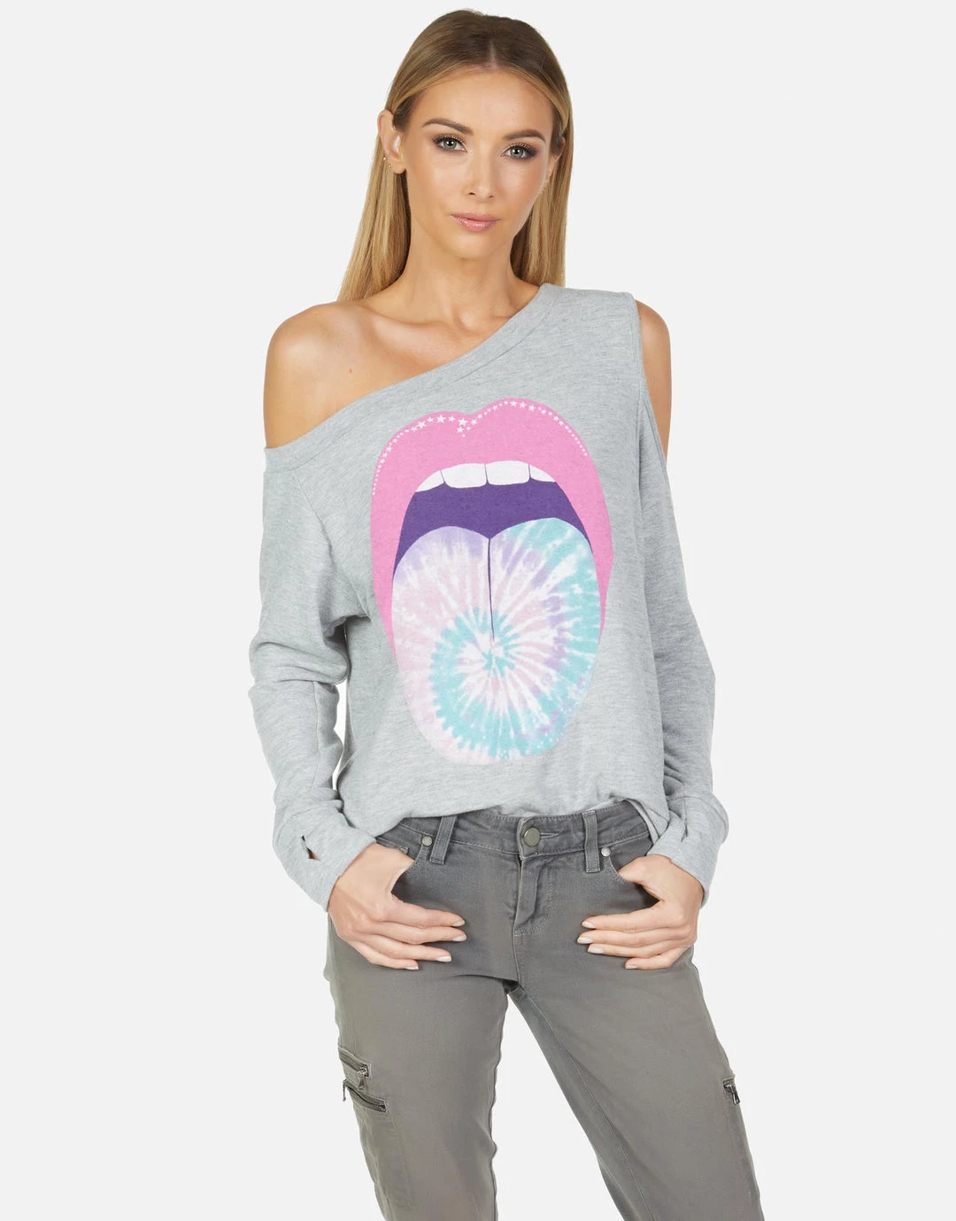 Lauren Moshi X Trinidy X Tie Dye Tongue Long Sleeve