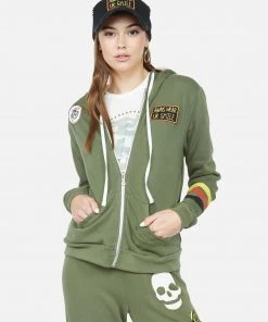 Lauren Moshi Lennox Stud Skull Long Sleeve