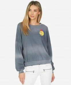 Lauren Moshi Sierra Color Punk Happy Eye Long Sleeve