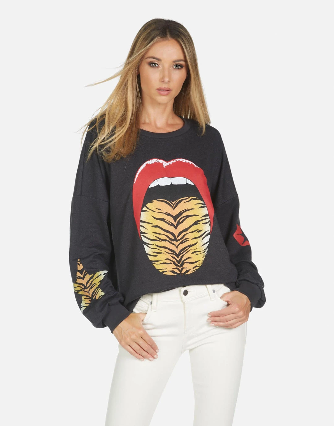 Lauren Moshi Sierra Tiger Tongue Long Sleeve