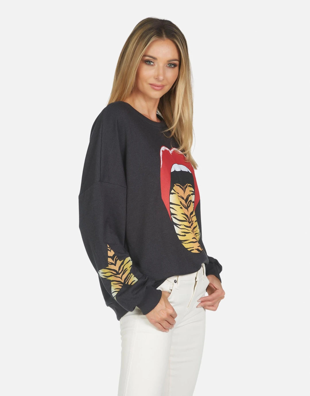 Lauren Moshi Sierra Tiger Tongue Long Sleeve