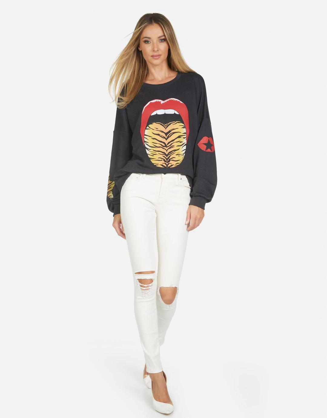 Lauren Moshi Sierra Tiger Tongue Long Sleeve