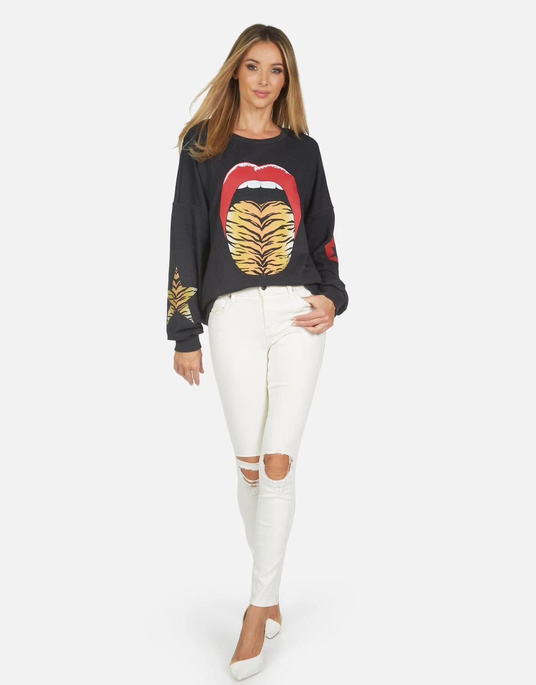 Lauren Moshi Sierra Tiger Tongue Long Sleeve