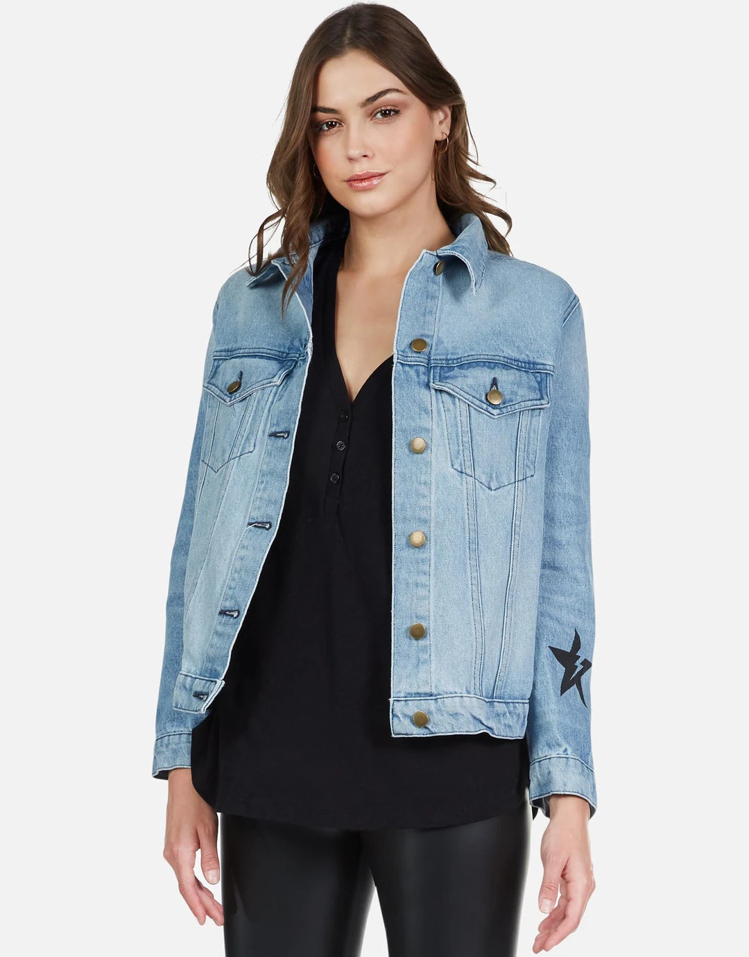 Lauren Moshi Spencer Peace Lightning Long Sleeve