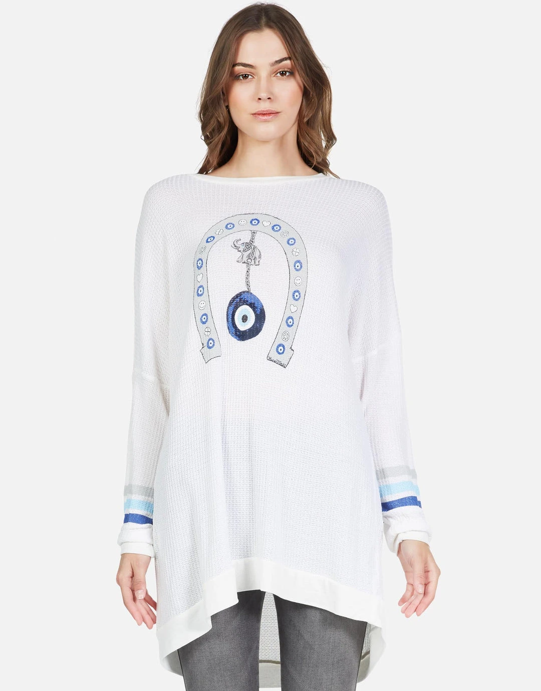 Lauren Moshi Kaya Lucky Eye Horseshoe Outerwear