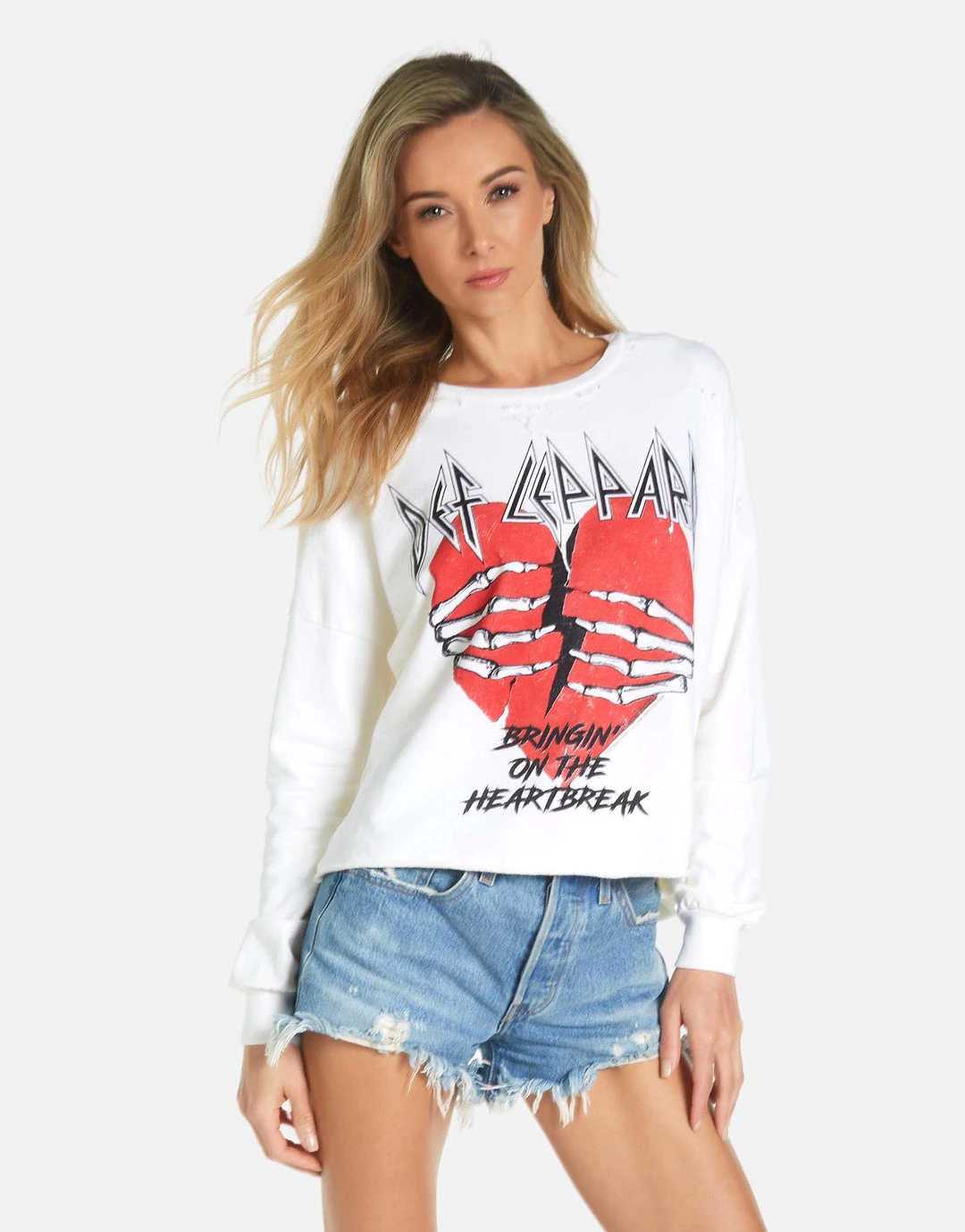 Lauren Moshi X Long Sleeve Lee X Def Leppard Heartbreak