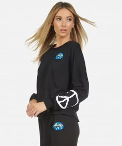 Lauren Moshi Long Sleeve Lee World Peace Lips