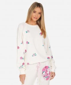 Lauren Moshi Anela Pink Rose Skull NEW