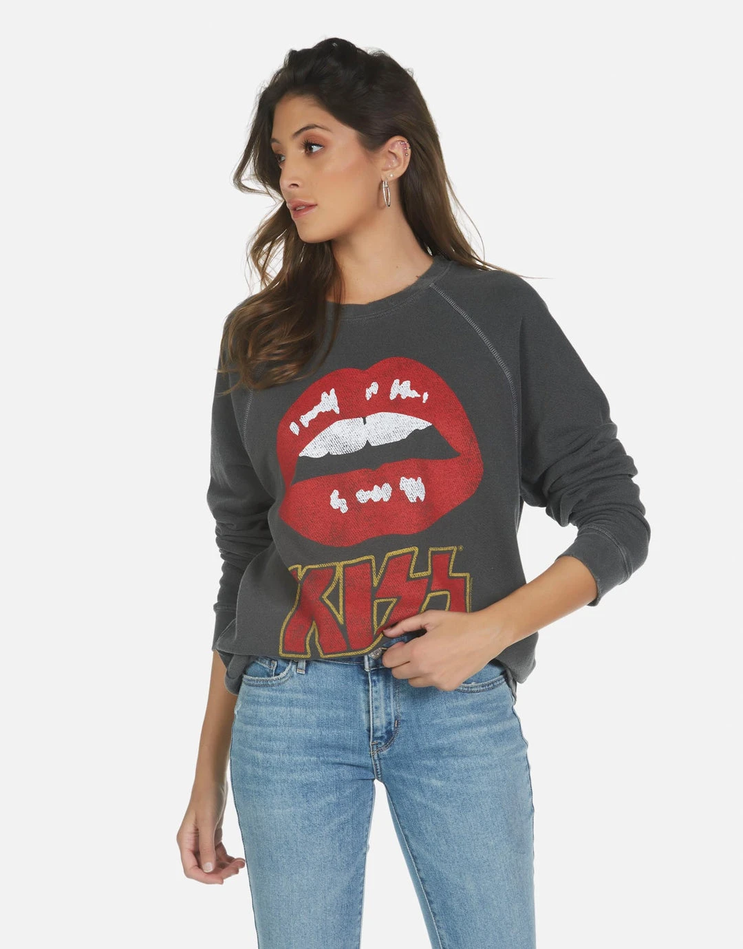 Lauren Moshi Long Sleeve Anela Kiss Lip