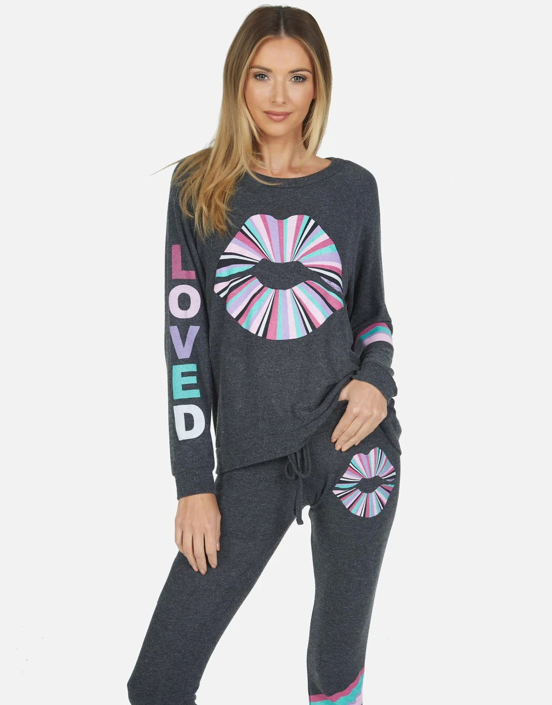 Lauren Moshi Everly Rainbow Ray Lip Long Sleeve
