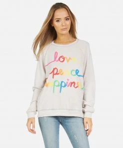 Lauren Moshi Jocelyn Love Peace Happiness Long Sleeve