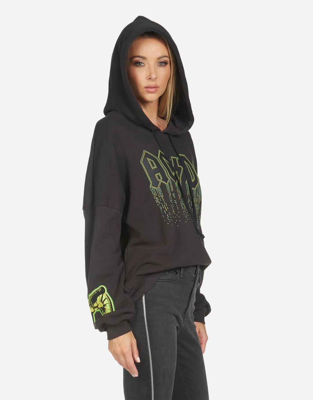 Lauren Moshi X ACDC Lila AC/DC Neon Stud Long Sleeve