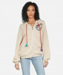 Lauren Moshi Aisha Peace Love Camel Hoodies