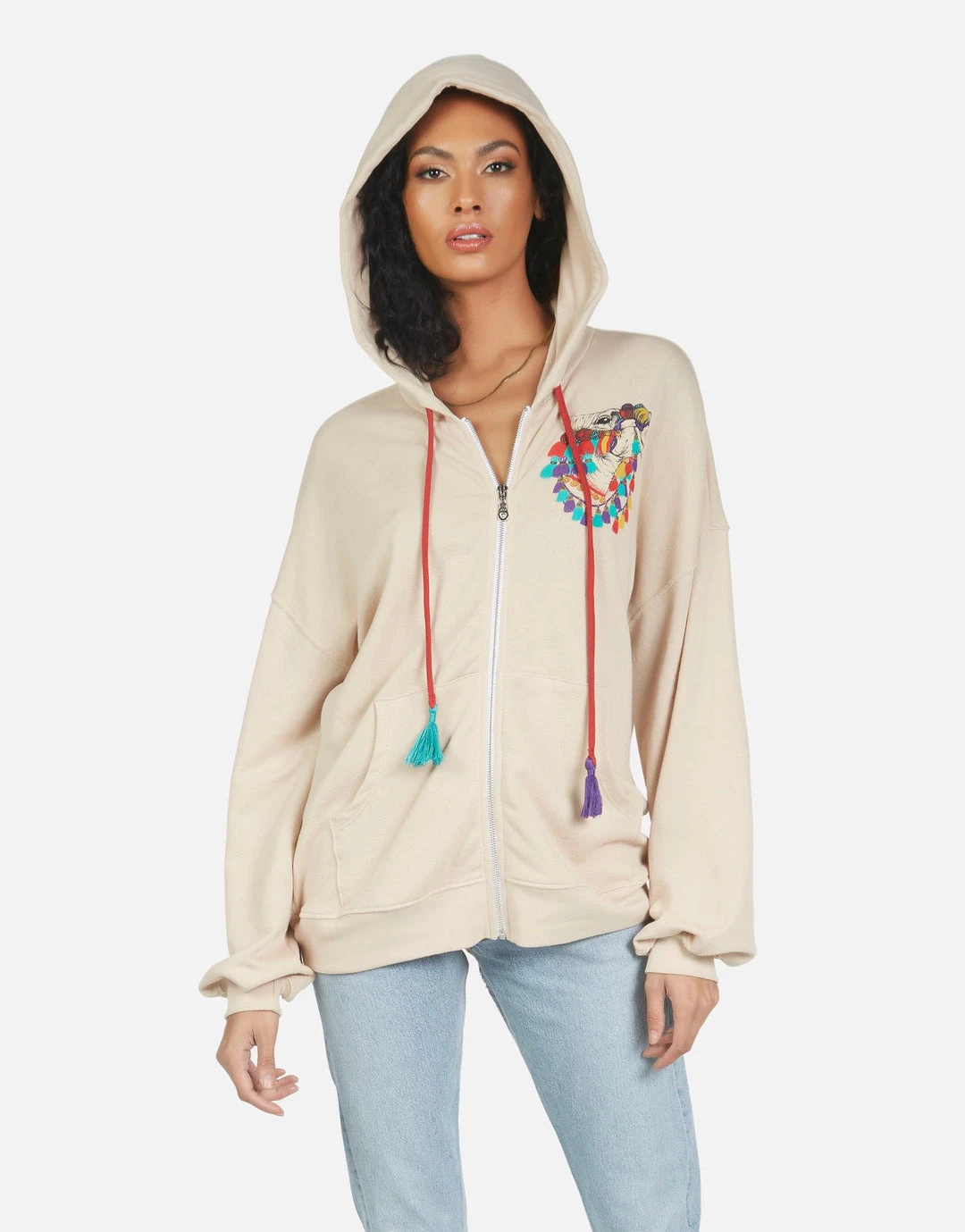 Lauren Moshi Aisha Peace Love Camel Hoodies