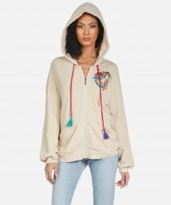 Lauren Moshi Aisha Peace Love Camel Hoodies