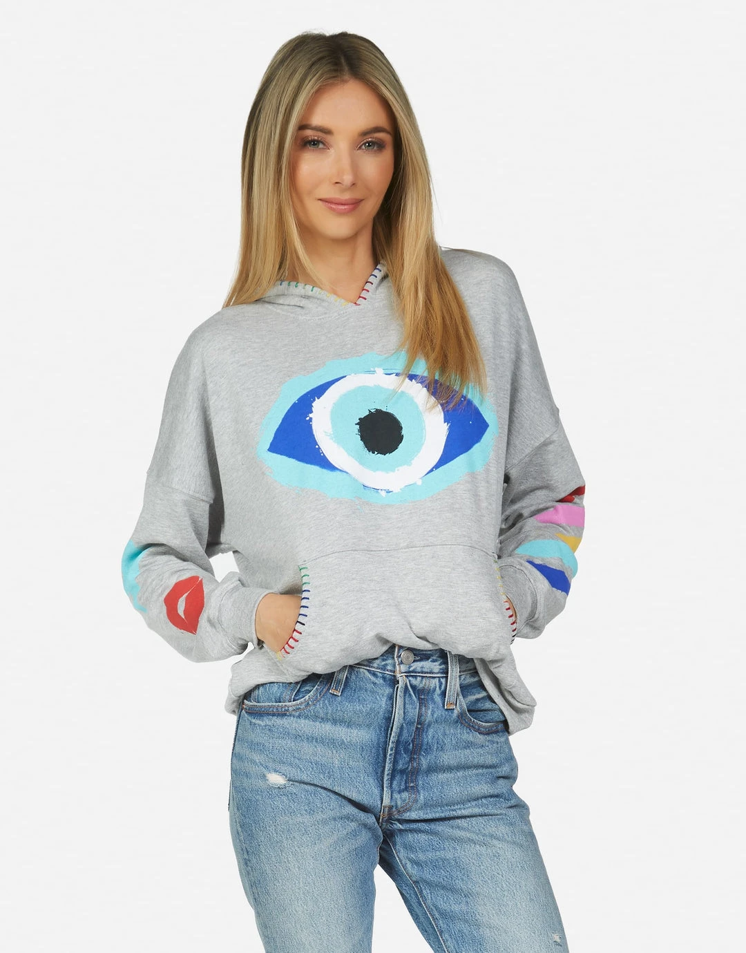 Lauren Moshi Raya Painted Evil Eye Tops