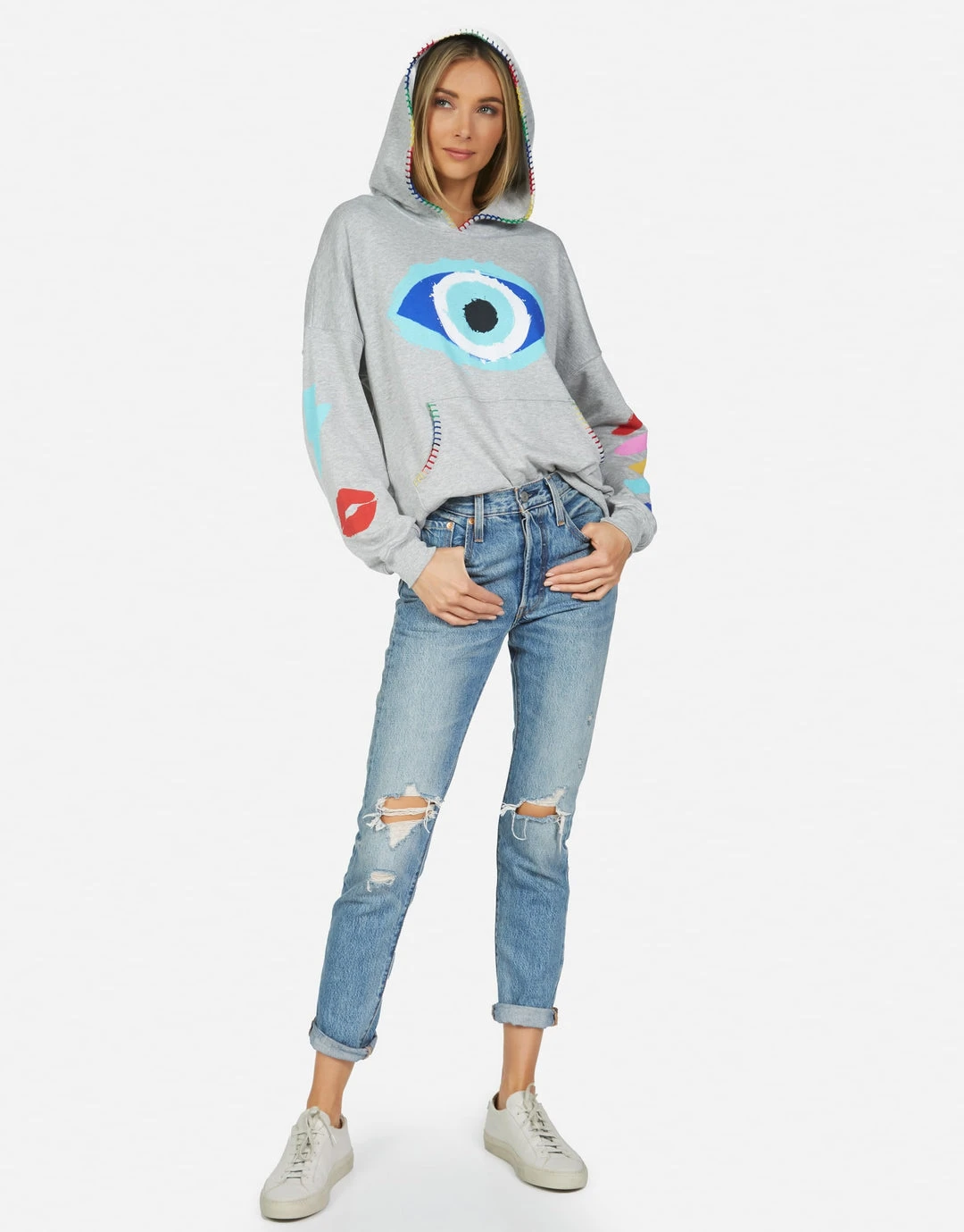 Lauren Moshi Raya Painted Evil Eye Tops