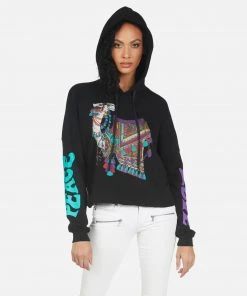 Lauren Moshi Hoodies Cambry Peace Love Camel