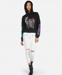 Lauren Moshi Hoodies Cambry Peace Love Camel