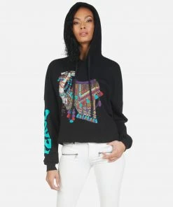 Lauren Moshi Hoodies Cambry Peace Love Camel