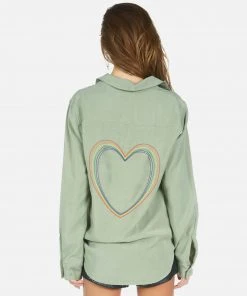Lauren Moshi Long Sleeve Pilar Rainbow Heart