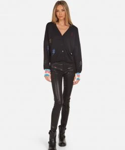 Lauren Moshi Long Sleeve Coraline Crystal Lightning Peace