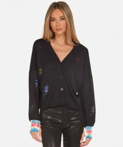 Lauren Moshi Long Sleeve Coraline Crystal Lightning Peace