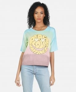 Lauren Moshi Short Sleeve Barbie Text Happy Face