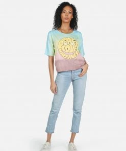 Lauren Moshi Short Sleeve Barbie Text Happy Face