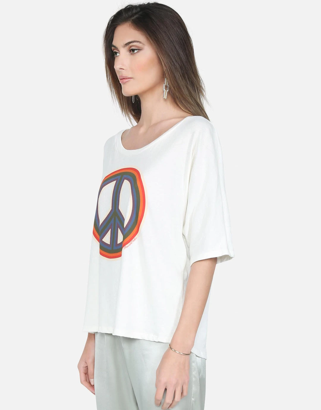 Lauren Moshi Barbie Rainbow Peace Short Sleeve