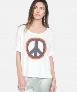 Lauren Moshi Barbie Rainbow Peace Short Sleeve