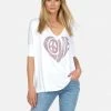 Lauren Moshi Long Sleeve Eva Love Heart