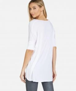 Lauren Moshi Eva Checker Tongue Short Sleeve