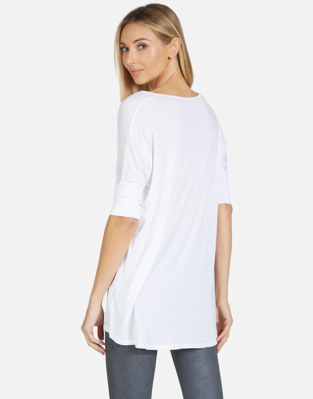 Lauren Moshi Eva Checker Tongue Short Sleeve