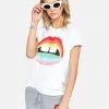 Lauren Moshi Edda Rainbow Gap Mouth Short Sleeve