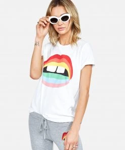 Lauren Moshi Edda Rainbow Gap Mouth Short Sleeve