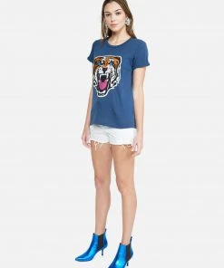 Lauren Moshi Short Sleeve Edda Varsity Tiger