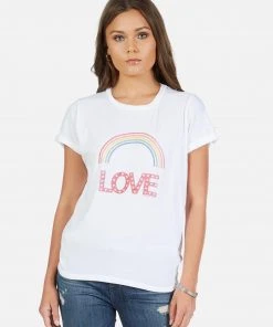 Lauren Moshi Edda Rainbow Love Short Sleeve