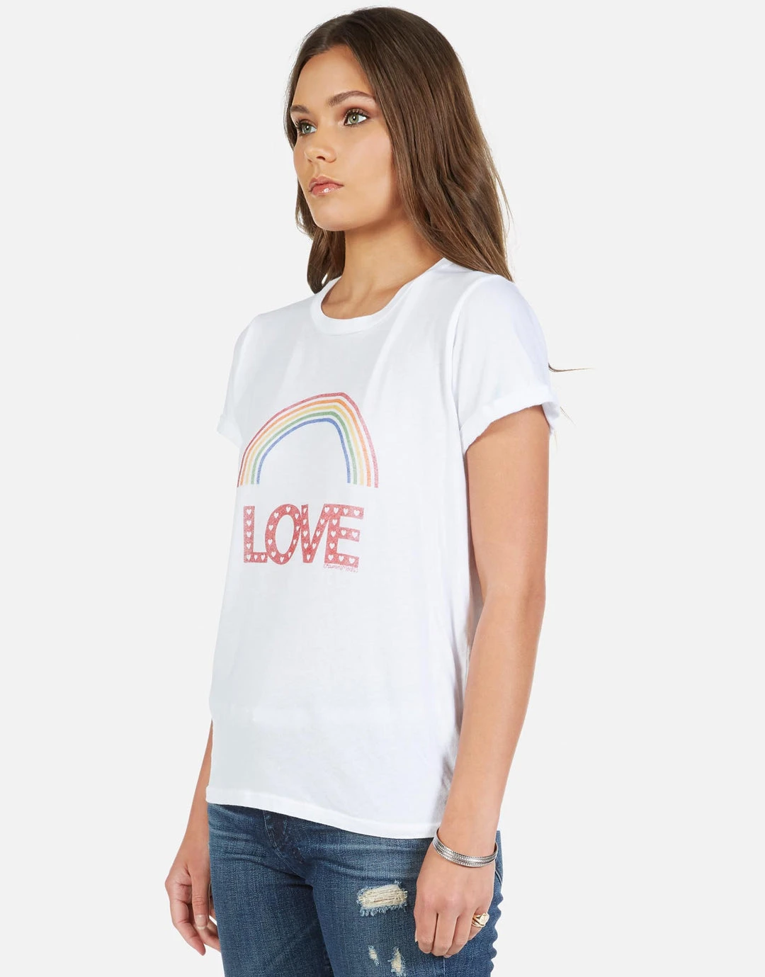 Lauren Moshi Edda Rainbow Love Short Sleeve