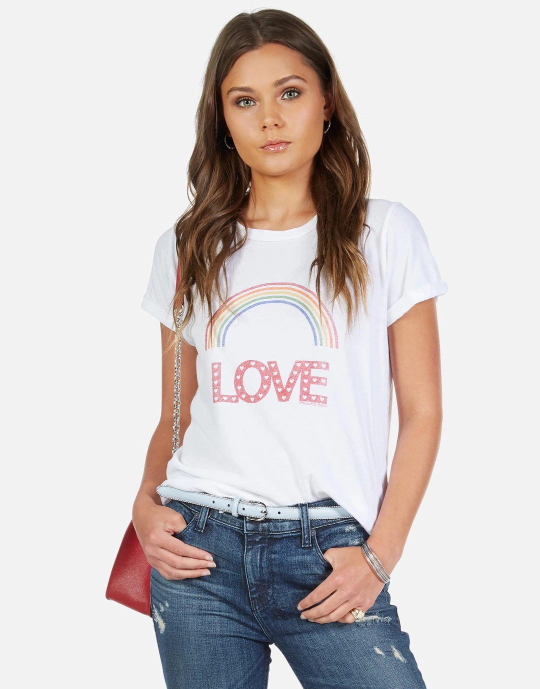Lauren Moshi Edda Rainbow Love Short Sleeve
