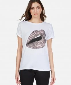 Lauren Moshi Short Sleeve Edda Rose Gold Chain Lip
