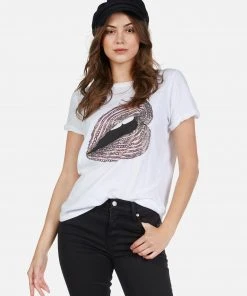 Lauren Moshi Short Sleeve Edda Rose Gold Chain Lip