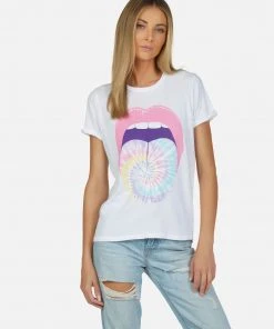 Lauren Moshi Short Sleeve Edda Tie Dye Tongue
